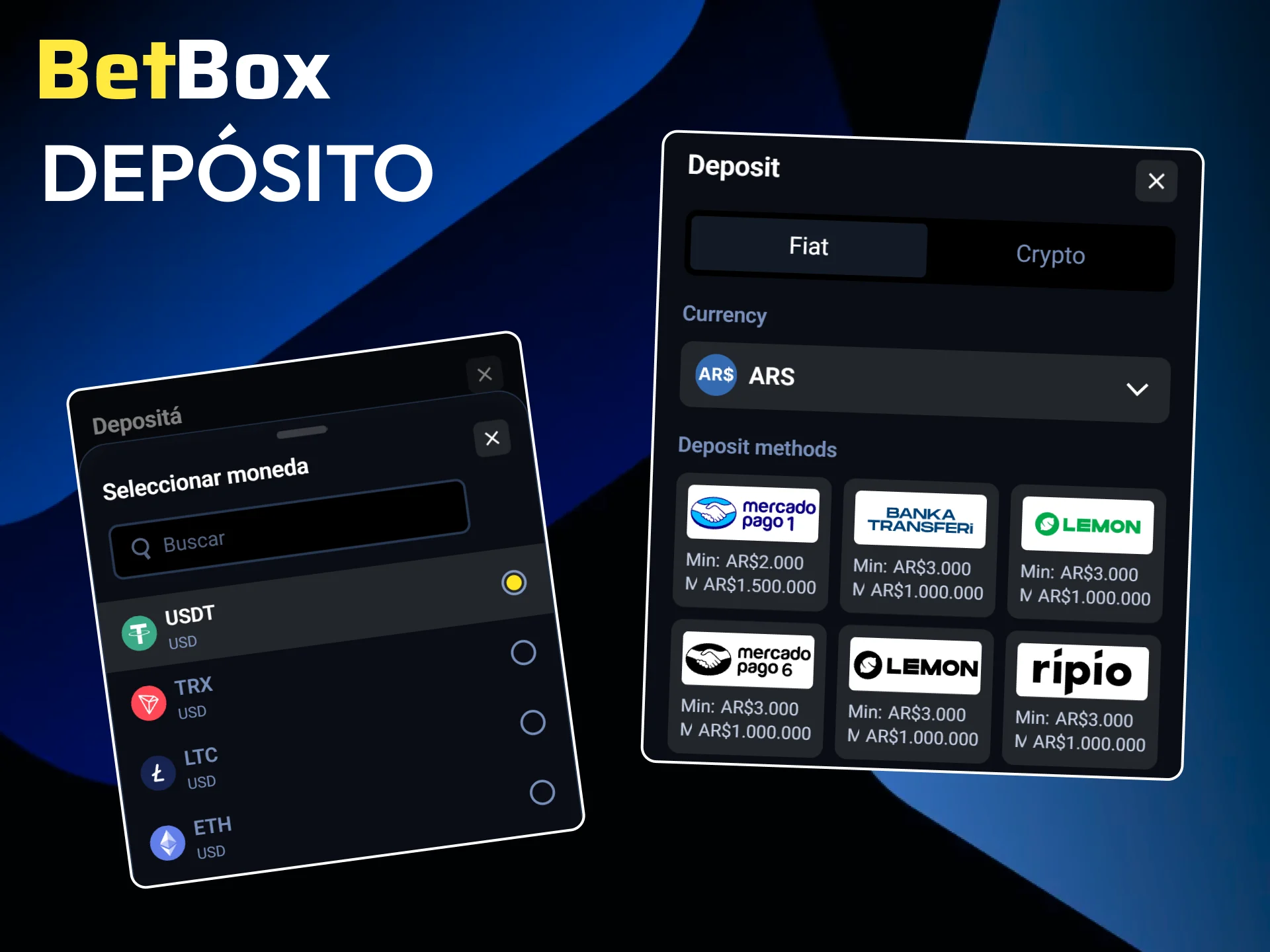 Gestioná tu dinero usando opciones locales autorizadas en Betbox.