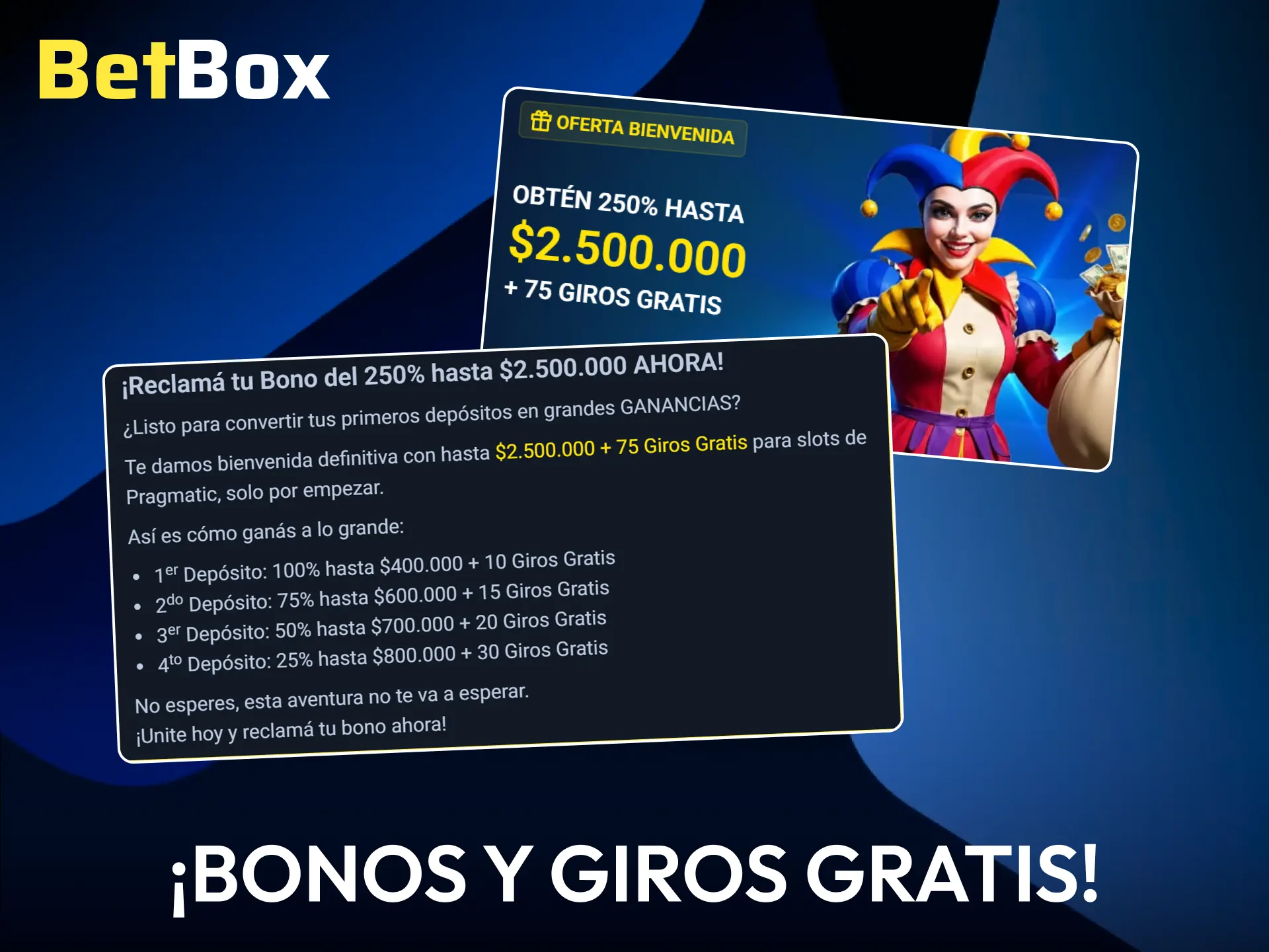 Activá el paquete de bienvenida cargando saldo en tu cuenta Betbox.
