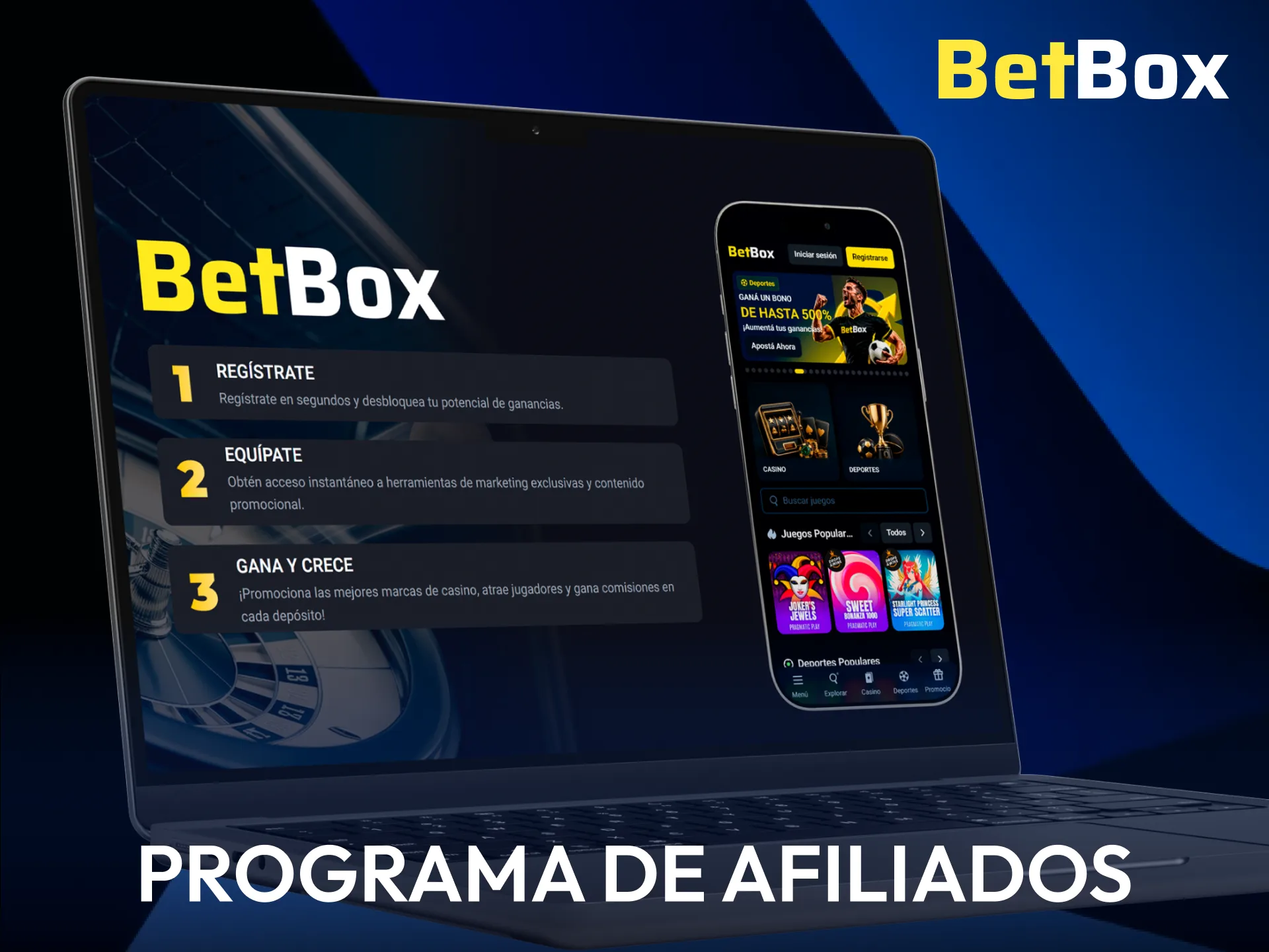 Generá ingresos recomendando la plataforma oficial de apuestas Betbox.