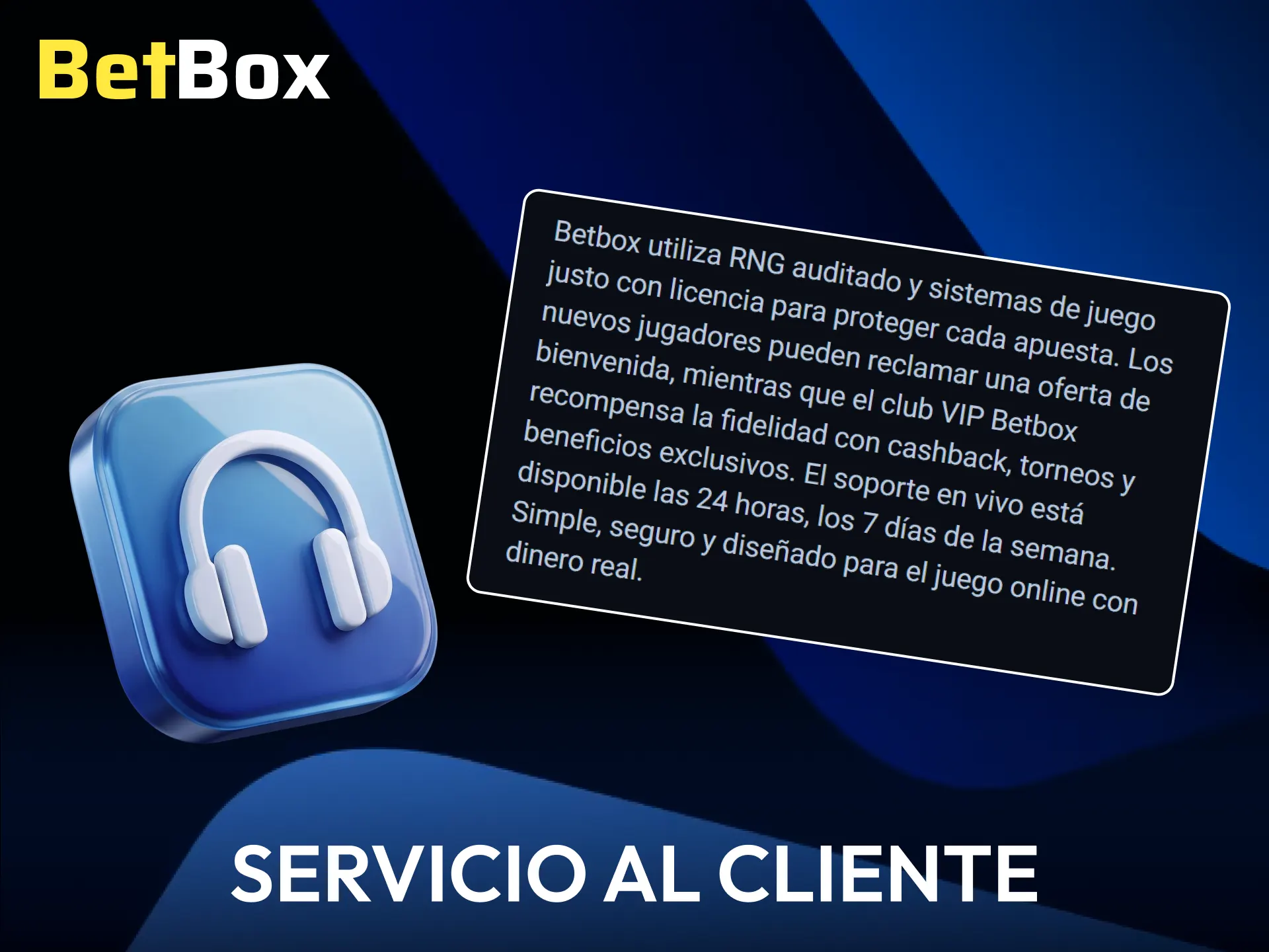 Contactá al equipo de asistencia para resolver cualquier inquietud Betbox.