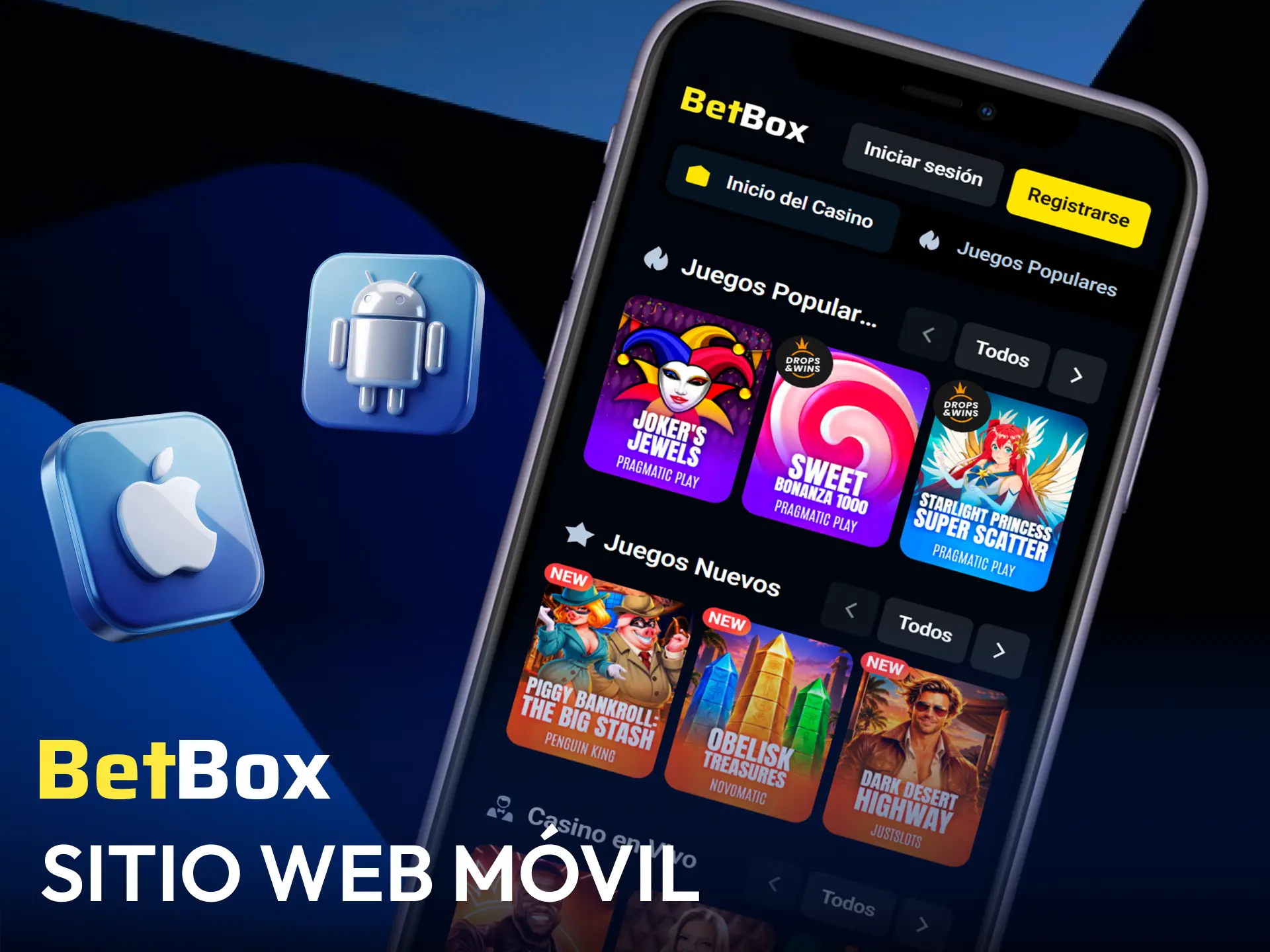 Apostá desde cualquier navegador ingresando al portal adaptable de Betbox.