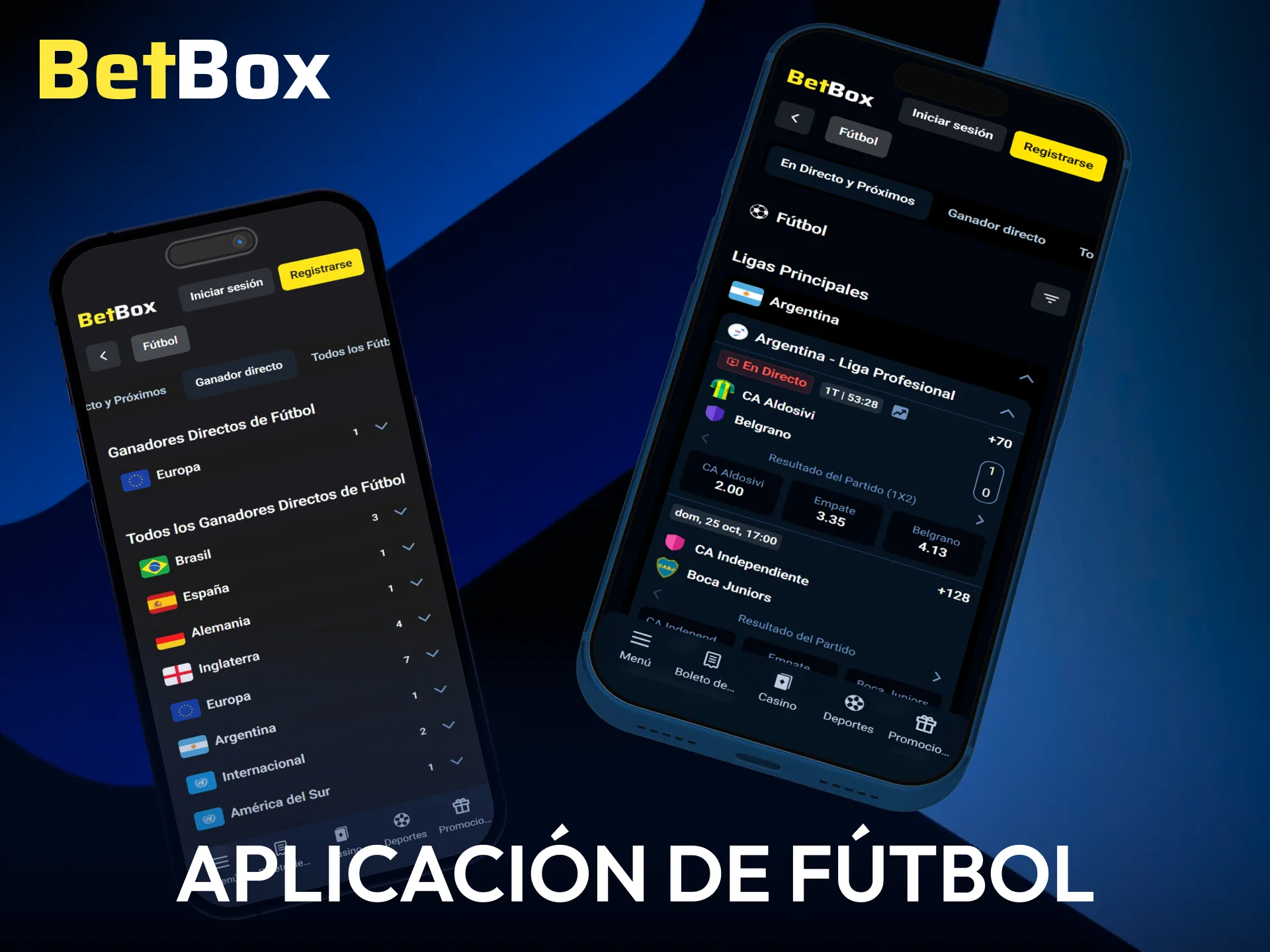 Descargá la app móvil oficial para apostar a tus equipos en Betbox.