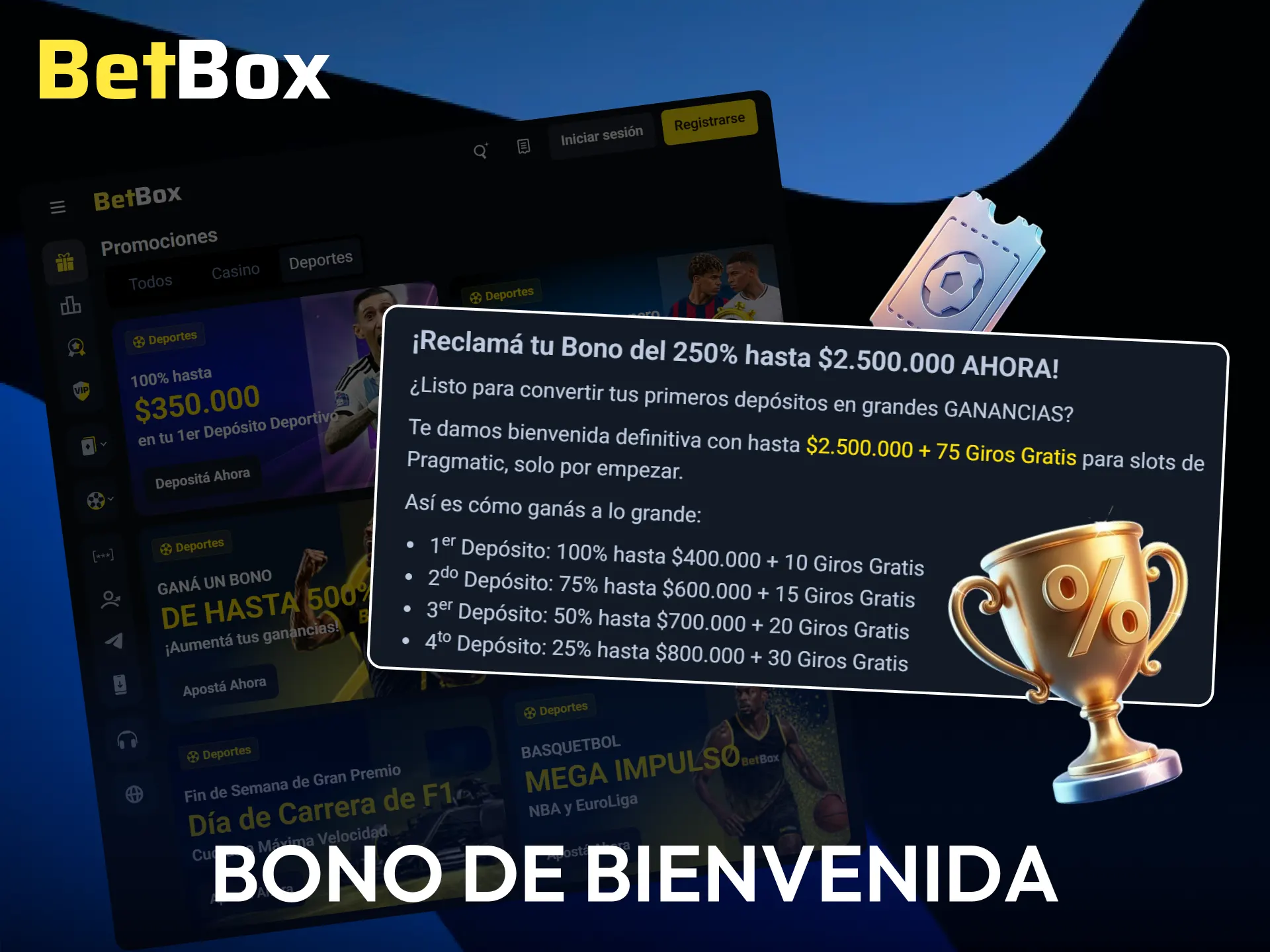 Reclamá saldo adicional para tus primeros pronósticos deportivos con Betbox.