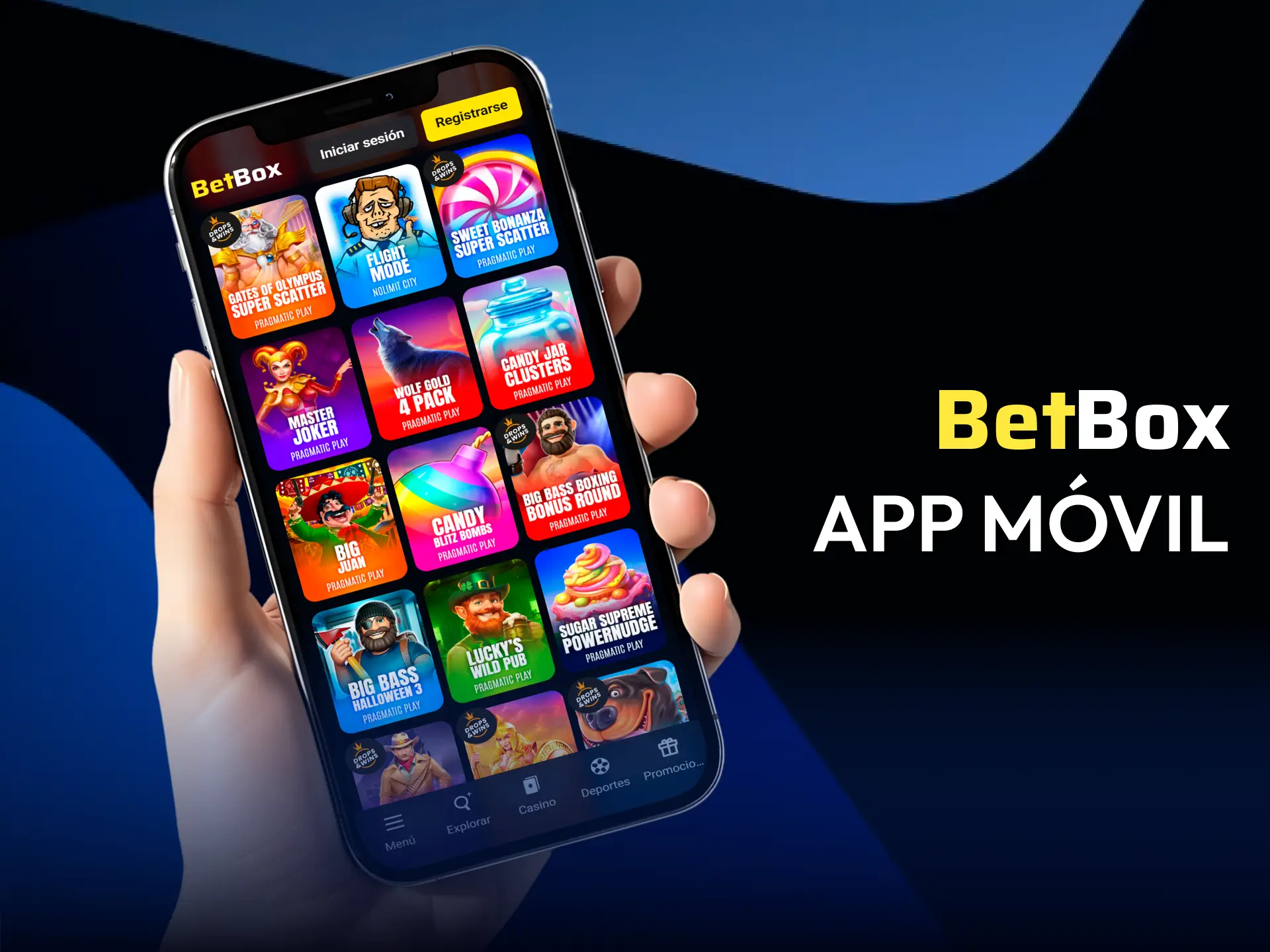 Descargá la aplicación en tu celular para girar en Betbox.